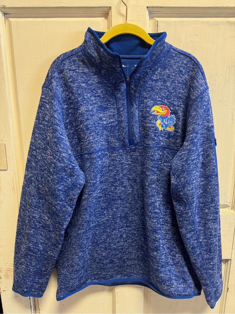 Men’s University of Kansas Quarter-Zip Pullover Sweater